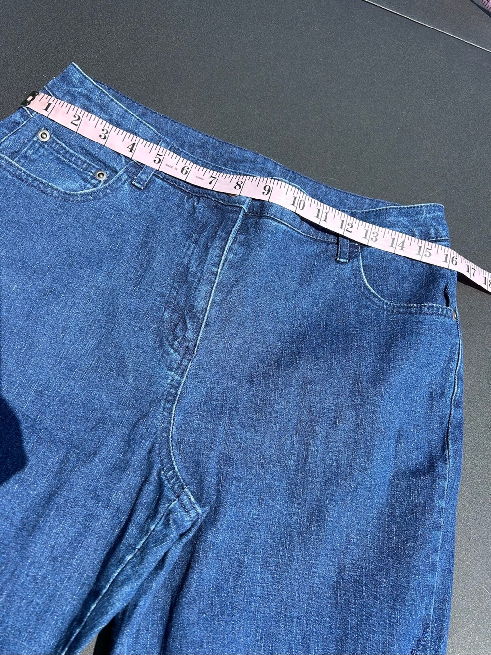 Women’s Blue Straight Leg Jeans with Bead Embellishment - Picture 5 of 13